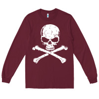 Burgundy pirates adults pirates skull crossbones beard Long Sleeve Tee - artisFamous