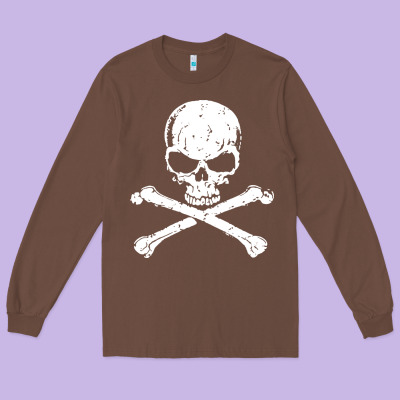 Pirates Adults Pirates Skull Crossbones Beard Long Sleeve Tee Designed By Artisfamous