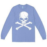 Colony Blue pirates adults pirates skull crossbones beard Long Sleeve Tee - artisFamous