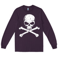 Plum pirates adults pirates skull crossbones beard Long Sleeve Tee - artisFamous