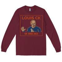 Burgundy LOUIS C.K. Long Sleeve Tee - artisFamous