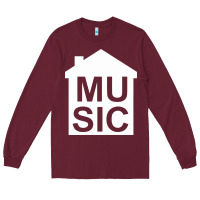 Burgundy house music Long Sleeve Tee - artisFamous