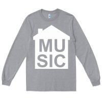 Heather Grey house music Long Sleeve Tee - artisFamous