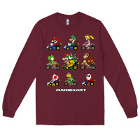 Burgundy mariokart Long Sleeve Tee - artisFamous