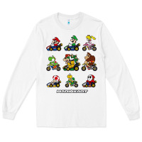 White mariokart Long Sleeve Tee - artisFamous