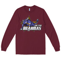 Burgundy lone star brahmas Long Sleeve Tee - artisFamous
