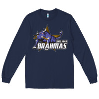 Navy lone star brahmas Long Sleeve Tee - artisFamous