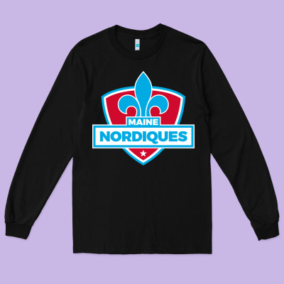 Maine Nordiques Long Sleeve Tee Designed By Artisfamous