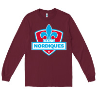 Burgundy maine nordiques Long Sleeve Tee - artisFamous