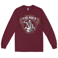 Burgundy kid rock Long Sleeve Tee - artisFamous