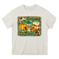 Cream just a girl who loves fall background Heavy Core Tee - Jasminsmagicworld