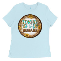 Baby Blue teacher of tiny earrings Ladies Tee - BundleAndBundleShop