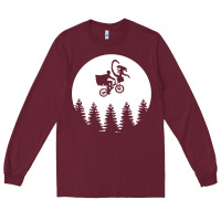 Burgundy xenomorph phone home funny Long Sleeve Tee - artisFamous