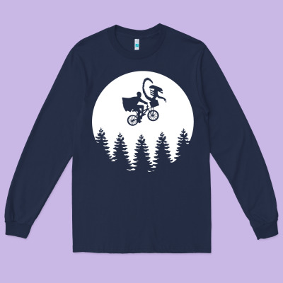 Xenomorph Phone Home Funny Long Sleeve Tee Designed By Artisfamous