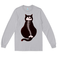 Moon Dust Cat with Fish Bone Long Sleeve Tee - artisFamous