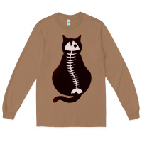 Toasted Coconut Cat with Fish Bone Long Sleeve Tee - artisFamous