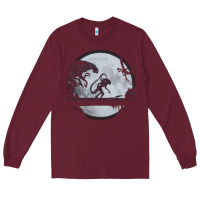Burgundy alien mata Long Sleeve Tee - artisFamous