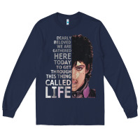Navy dearly beloved we are gathered here Long Sleeve Tee - artisFamous