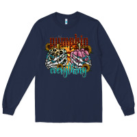 Navy Pumpkin Everything Long Sleeve Tee - CowhideDigitalArt