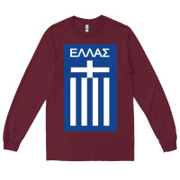 Burgundy greece national football Long Sleeve Tee - artisFamous