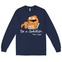 Navy be a goldfish ted losso Long Sleeve Tee - artisFamous