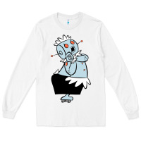 White The Jetsons funny robot cartoon Long Sleeve Tee - artisFamous