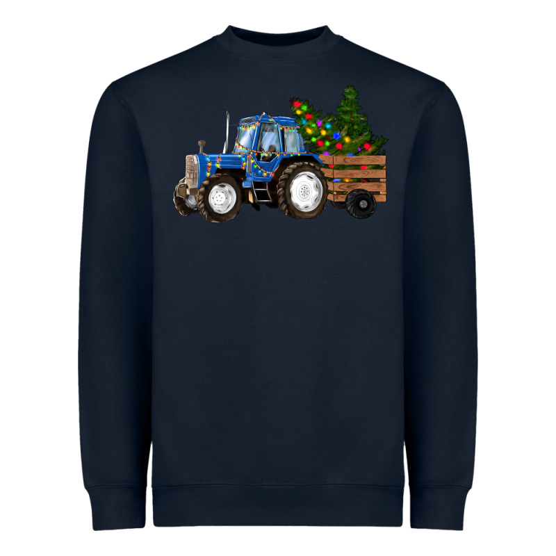 Blue Christmas Tractor Heavyweight Sweatshirt by RanaPortraitStore | Teevron