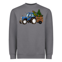 Storm Blue Christmas Tractor Heavyweight Sweatshirt - RanaPortraitStore