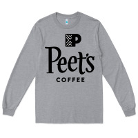 Heather Grey Coffee Art Long Sleeve Tee - artisFamous