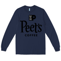 Navy Coffee Art Long Sleeve Tee - artisFamous
