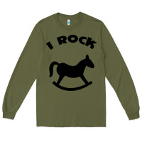 Army Green i rock funny Long Sleeve Tee - artisFamous