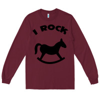 Burgundy i rock funny Long Sleeve Tee - artisFamous