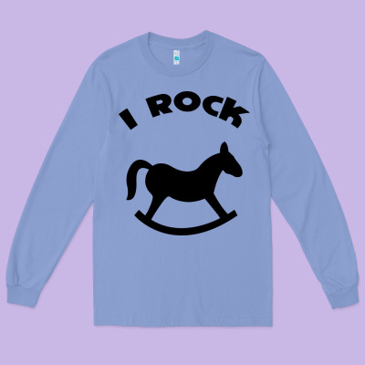 I Rock Funny Long Sleeve Tee Designed By Artisfamous