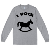 Heather Grey i rock funny Long Sleeve Tee - artisFamous