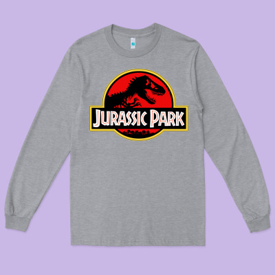 Jurassicc Park Cartoon Long Sleeve Tee Designed By Artisfamous