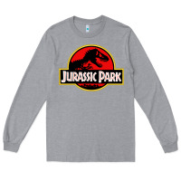 Heather Grey jurassicc park cartoon Long Sleeve Tee - artisFamous