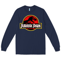 Navy jurassicc park cartoon Long Sleeve Tee - artisFamous