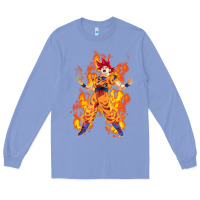 Colony Blue goku super sayan Long Sleeve Tee - artisFamous