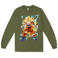Army Green super saiyan Long Sleeve Tee - artisFamous