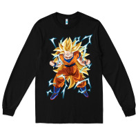 Black super saiyan Long Sleeve Tee - artisFamous