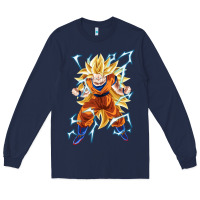Navy super saiyan Long Sleeve Tee - artisFamous