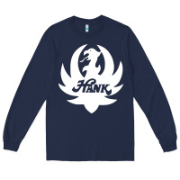 Navy white and black hank art Long Sleeve Tee - artisFamous