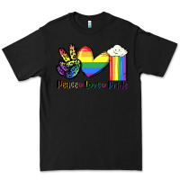 Black Peace love Pride Premium Tee - FaDigitalArtStudio