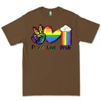 Cacao Peace love Pride Premium Tee - FaDigitalArtStudio