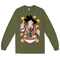 Army Green Saiyan Ramen Long Sleeve Tee - artisFamous