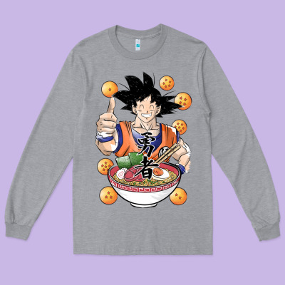 Saiyan Ramen Long Sleeve Tee Designed By Artisfamous