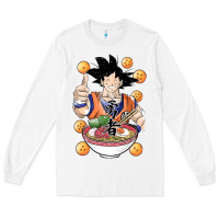 White Saiyan Ramen Long Sleeve Tee - artisFamous