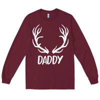 Burgundy Daddy Deer Long Sleeve Tee - artisFamous