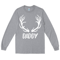 Heather Grey Daddy Deer Long Sleeve Tee - artisFamous