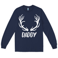 Navy Daddy Deer Long Sleeve Tee - artisFamous